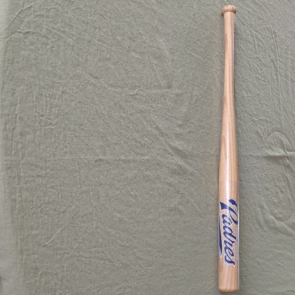 Wooden Baseball Bat with Blue Logo